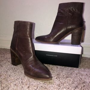Franco Sarto Marmalade Dark Brown Leather Bootie
